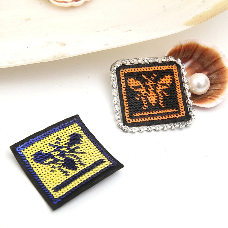 wholesale  designer badges patches cloth stickers Sew on for clothing accessories decoration 3D patch rhinestone sequin patch
