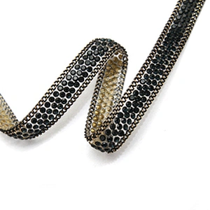 wholesale hot fix tape with rhinestone hot fix trimming chain glitter trim for DIY garment dresses Accessories