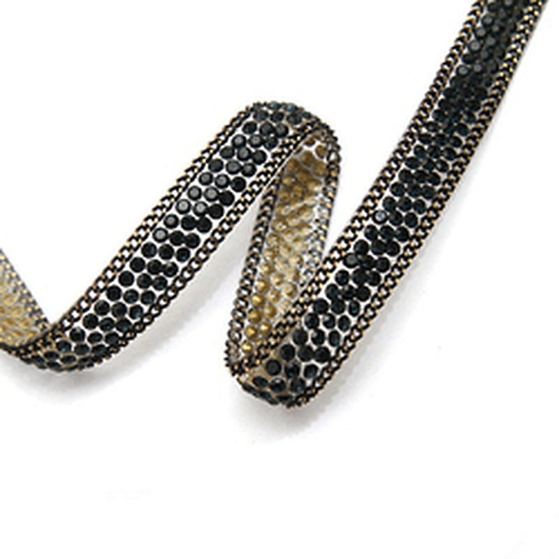 wholesale hot fix tape with rhinestone hot fix trimming chain glitter trim for DIY garment dresses Accessories