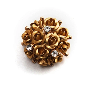 Fashionable rhinestone garment accessories buttons Copper buttons coat garment buttons