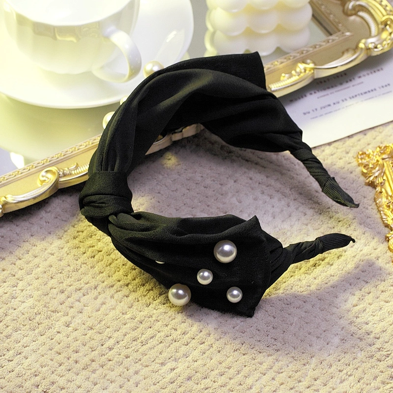 European and Korean beauty simple fashion pearl hairband, web celebrity fashion style headband hair accessories