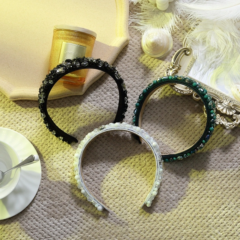 wholesale beads girl rhinestones headgear bride hair band party designer hairband hair accessories luxury women baroque headband