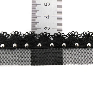 Wholesale 2.7cm Size Studs trim ribbon diy handmade costume dress sewing bead lace trim Design Rivets Trims