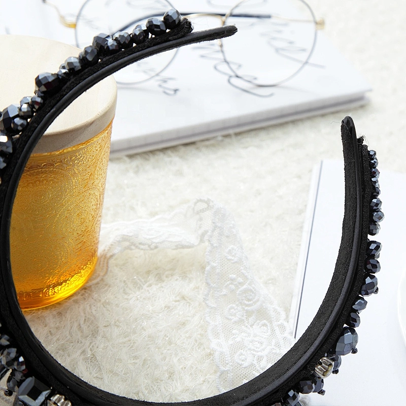 wholesale bling bling glitter rhinestone bead headband pressure lady temperament Korea hair band luxury headbands for women