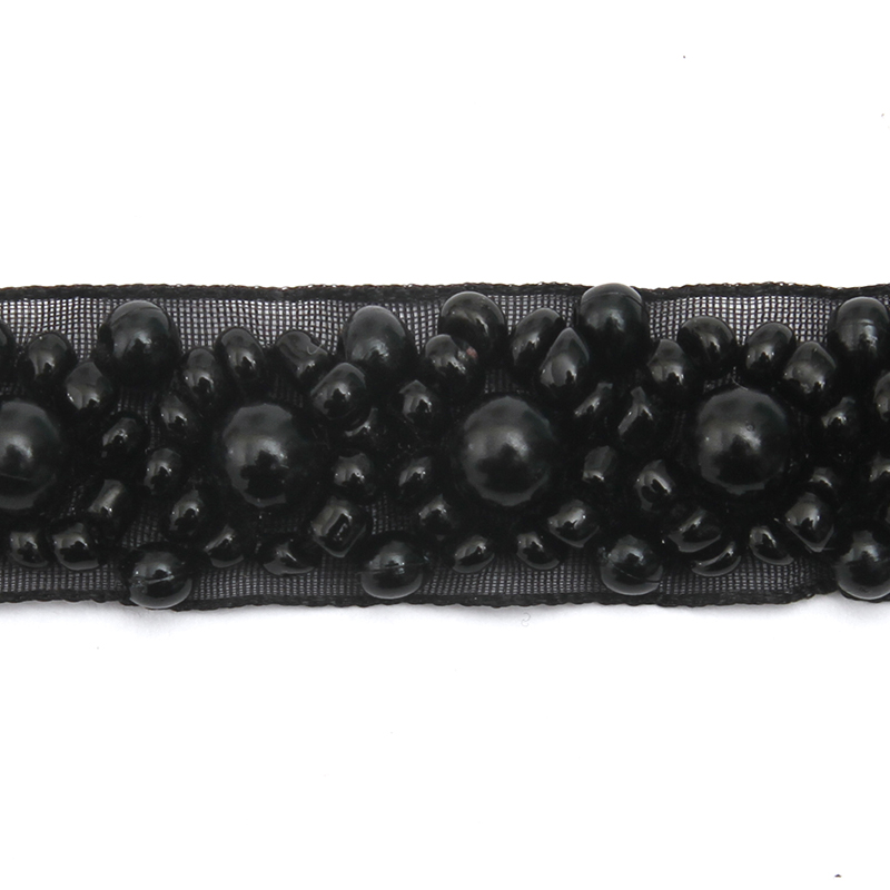kavatar  wholesale new Handmade Bead lace Embroidered Tulle Trim wedding with Accessories Beads Crystals & Rhinestones