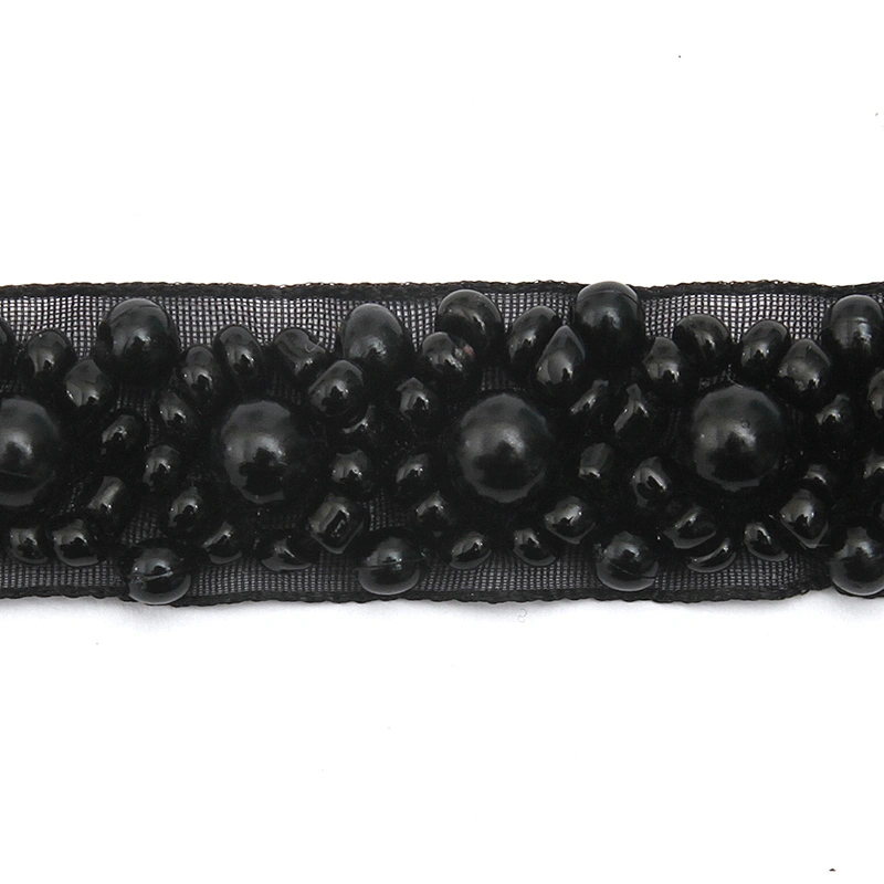 kavatar  wholesale new Handmade Bead lace Embroidered Tulle Trim wedding with Accessories Beads Crystals & Rhinestones