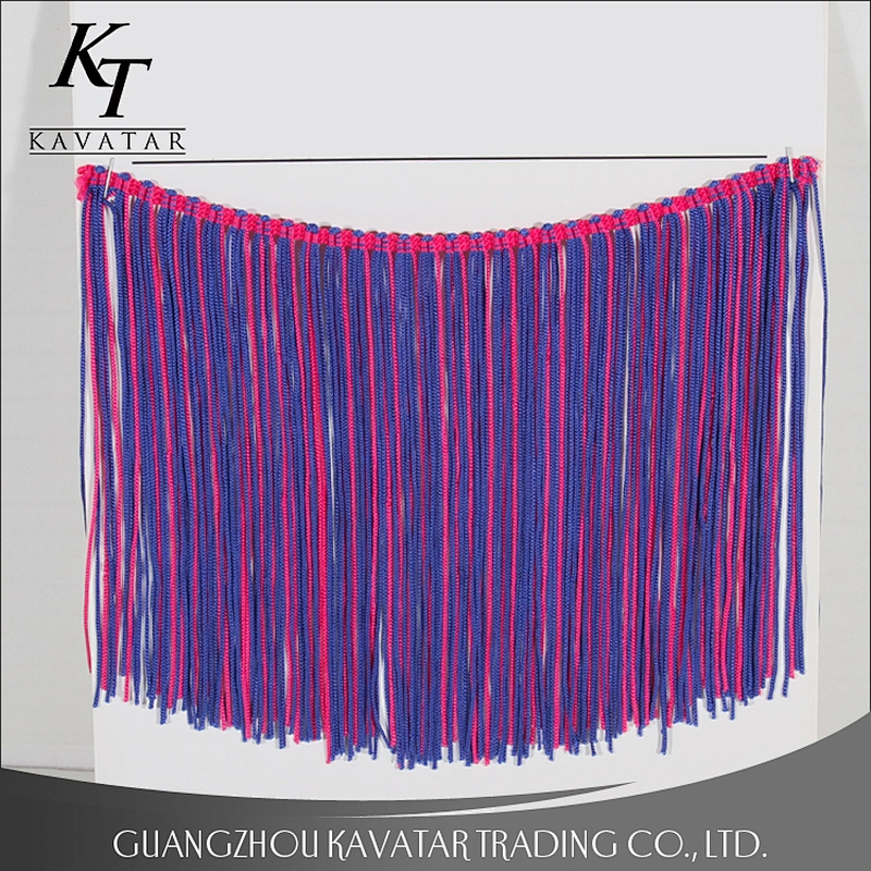 Fashion new design colorful long tassel fringe trim for dress