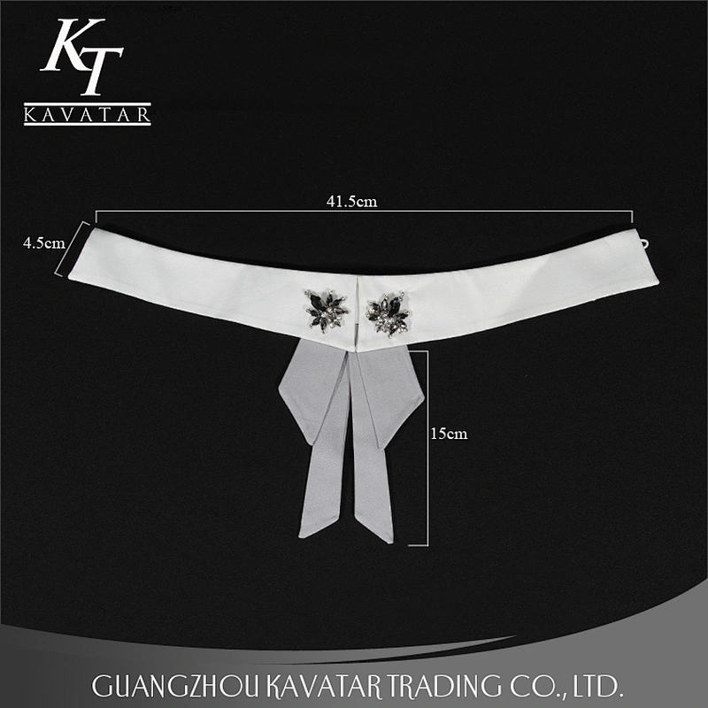 Kavatar New Arrival Rhinestone Shirt Collar For Decoration Women Clothes