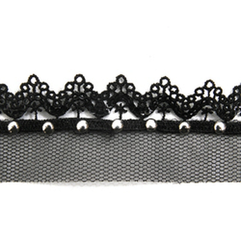 Wholesale 3.1cm Size Studs trim ribbon diy handmade costume dress sewing bead lace trim Design Rivets Sequins Trims