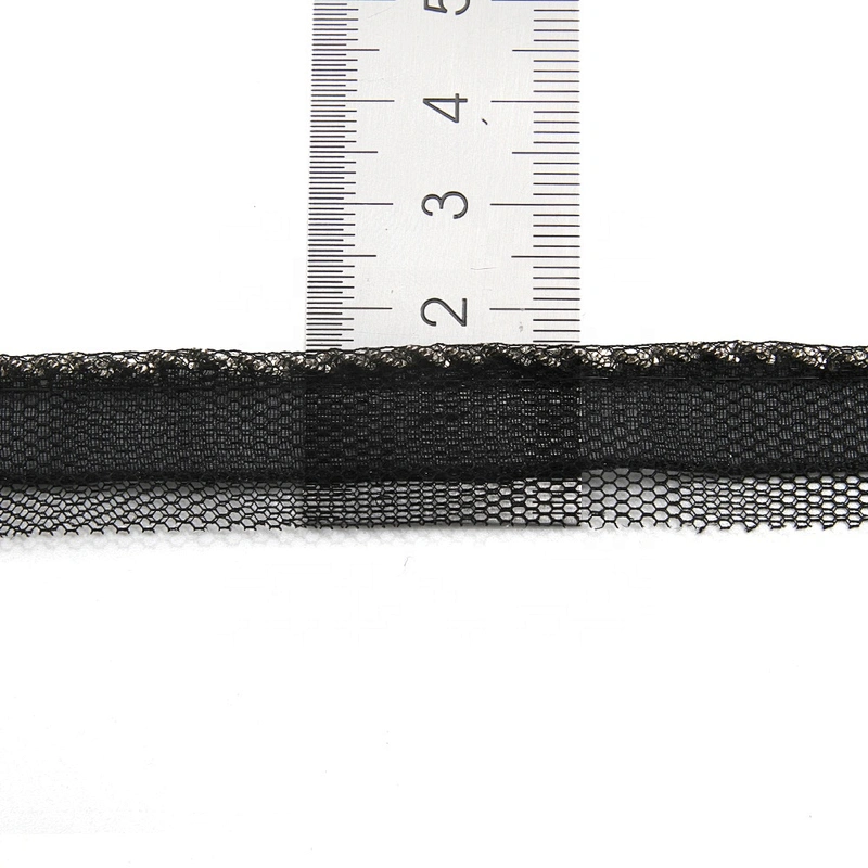 Wholesale Chain lace trim rhinestone 1.7 cm Sew-On lace trim Polyester net mesh Lace trimmings for clothes  Accessories