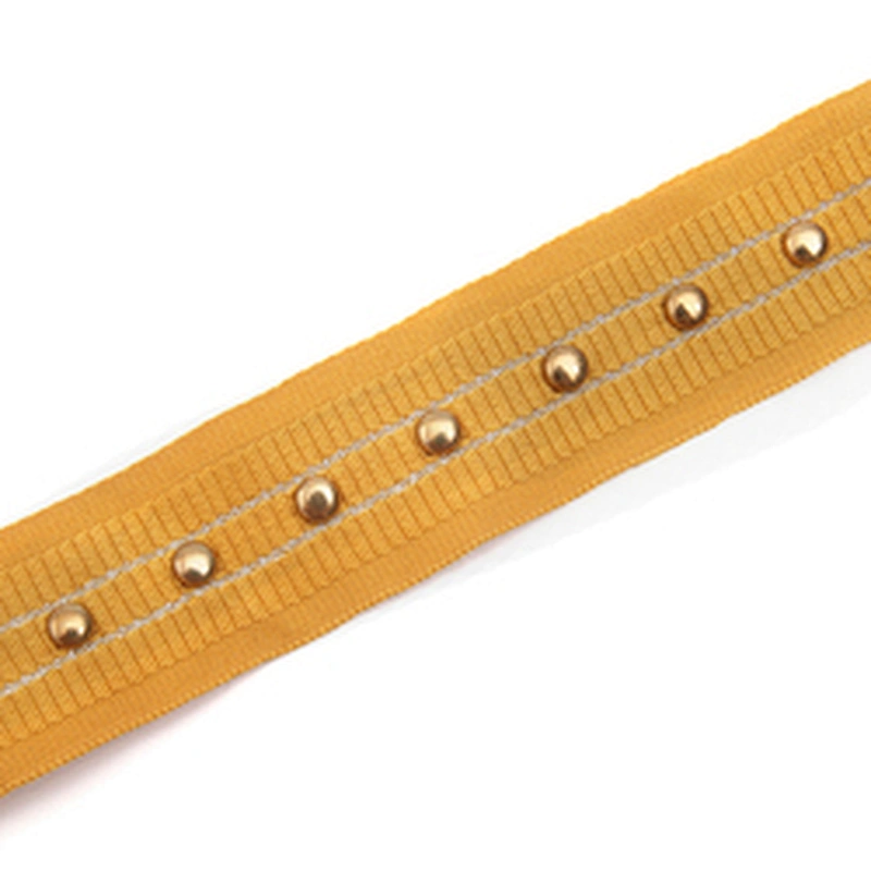 Rivet Mesh Trim Copper Beads Ribbon Tape Fabric Diy Jeans Belt Collar Decoration Shoelace Net Cord Sewing Garment Accessories