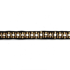 Designer material rhinestone glass beaded lace trim mix color lace embroidery beaded lace trim