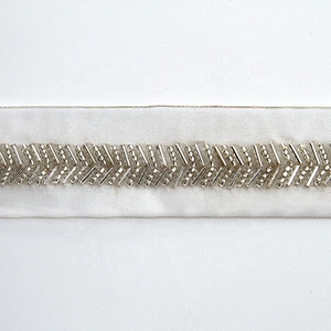 beaded trim by the yard for dresses  rhinestone beaded glass trim