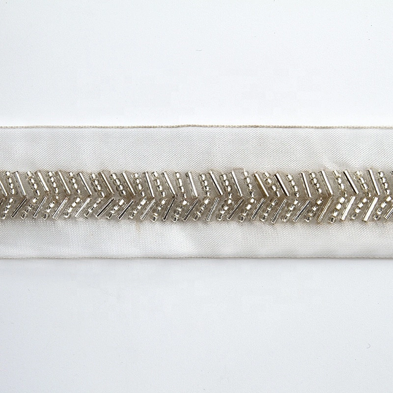 beaded trim by the yard for dresses  rhinestone beaded glass trim