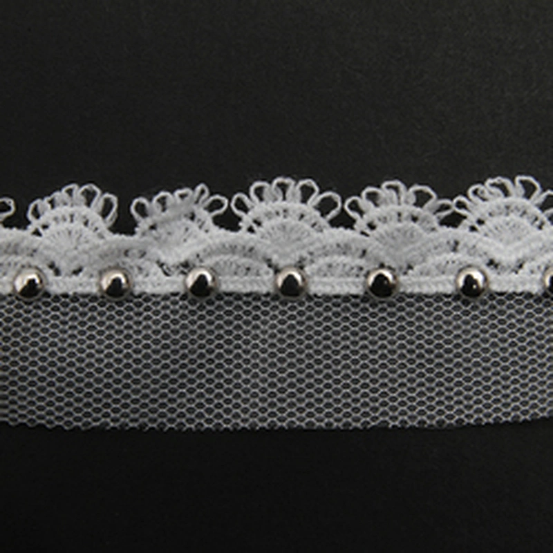 Wholesale 2.7cm Size Studs trim ribbon diy handmade costume dress sewing bead lace trim Design Rivets Trims