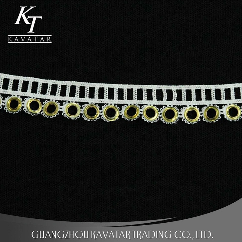 Wholesale Latest Design 2.5cm Eyelet Lace Trimming Eyelet belt