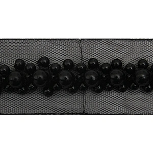 kavatar  wholesale new Handmade Bead lace Embroidered Tulle Trim wedding with Accessories Beads Crystals & Rhinestones