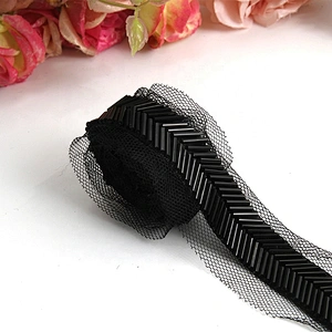 Wholesale beaded trim rhinestone pearl handmade lace trim
