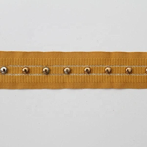 Rivet Mesh Trim Copper Beads Ribbon Tape Fabric Diy Jeans Belt Collar Decoration Shoelace Net Cord Sewing Garment Accessories