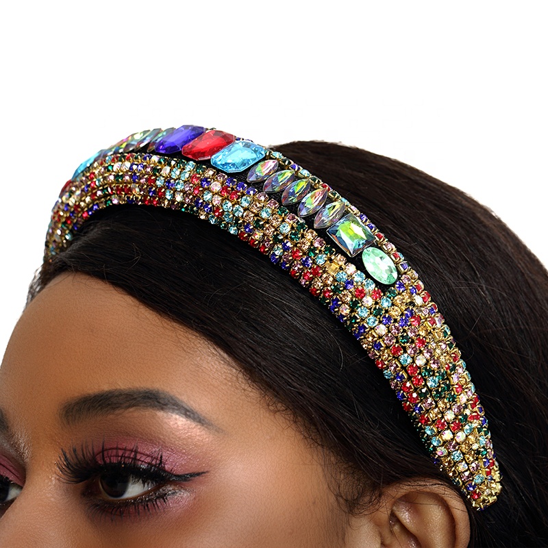 Pink bead headband blue color pearl headband Bridal with hand sewn acrylic bead flower Hairbands bow latest hairband de bling
