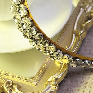 Korean version of rhinestone hairband female glass color simple simple wind lady hairband, headband