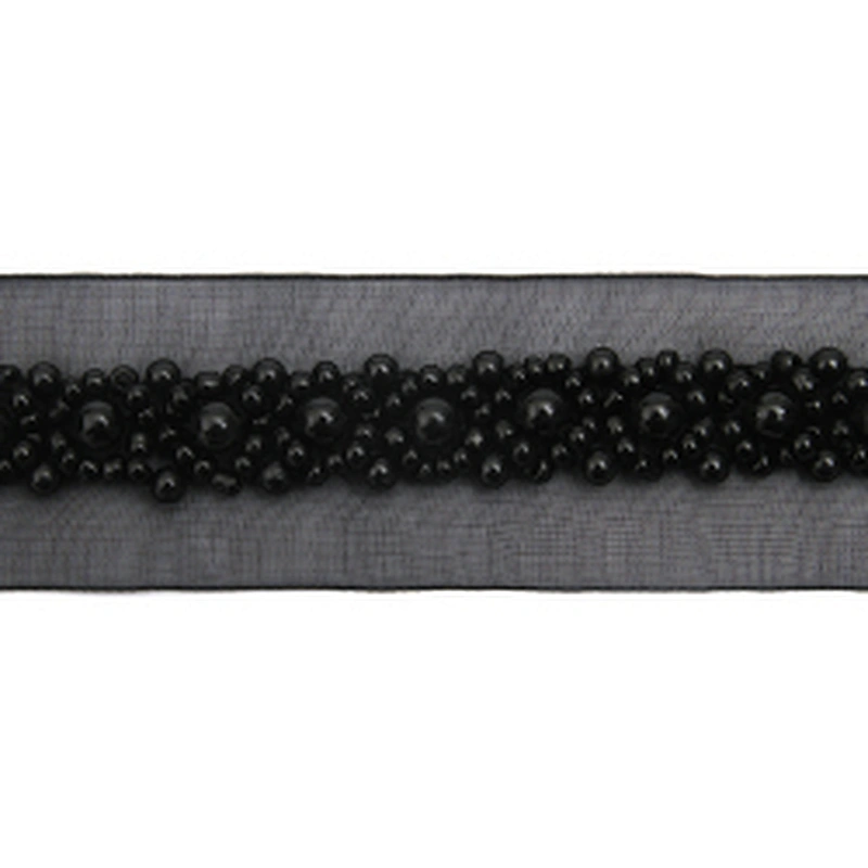 kavatar  wholesale new Handmade Bead lace Embroidered Tulle Trim wedding with Accessories Beads Crystals & Rhinestones