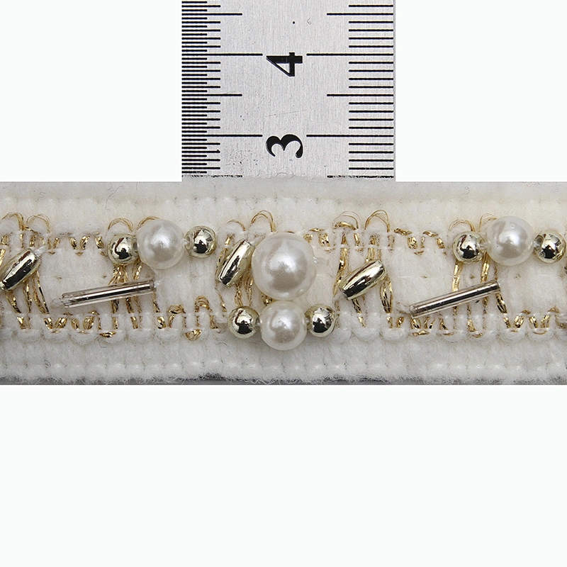 kavatar  wholesale new Handmade Bead lace Embroidered Tulle Trim wedding with Accessories Beads Crystals & Rhinestones