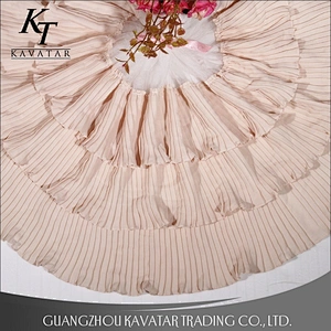 White Mesh Fabric And Ruffle Trim For Clothing