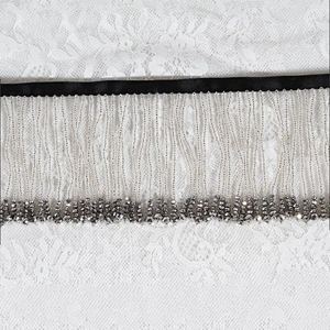 High quality Fringe Trim Long Beaded Tassel Decorative For Dress