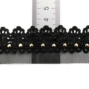 Wholesale 3.5cm Size Studs trim ribbon diy handmade costume dress sewing bead lace trim Design Rivets Trims