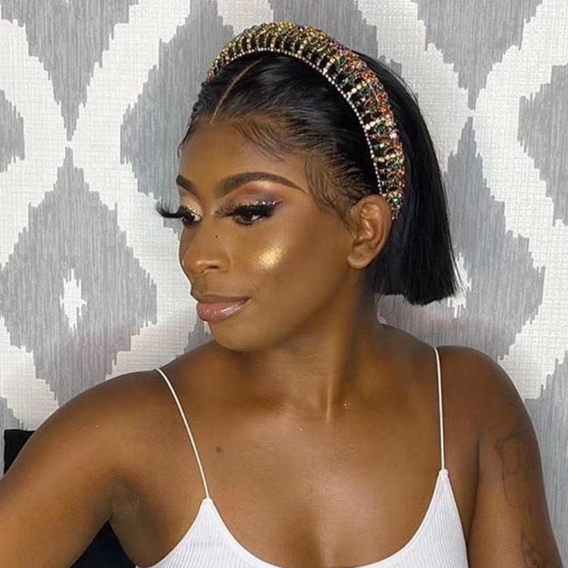 Handmade Glitter Crystal Rhinestone Wide designer headbands and durags Hairbands hair accessories headband