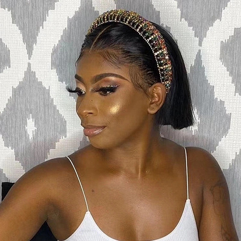 Handmade Glitter Crystal Rhinestone Wide designer headbands and durags Hairbands hair accessories headband