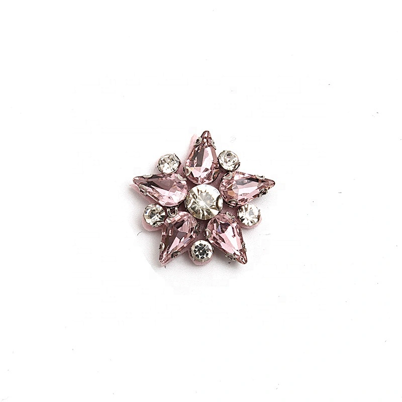 Christmas Cherry Flower Decorative Sew on Rhinestone Beaded Patches Wholesale patches for clothing