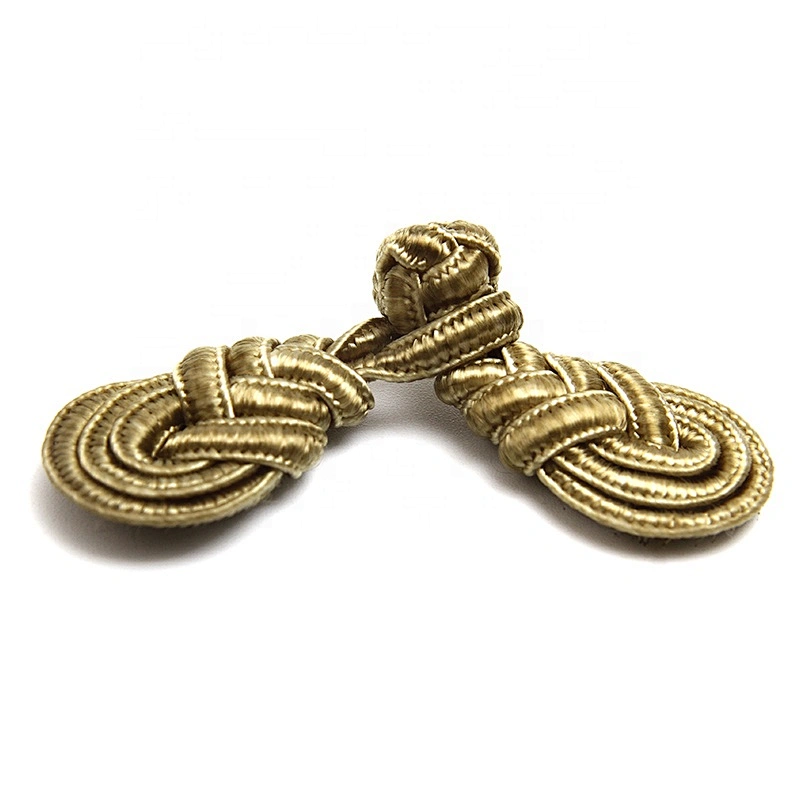 Chinese knot button frog closure clasp High-end belt dress decorative buckle gold  nine hole lute plate buckle Stud Accessories