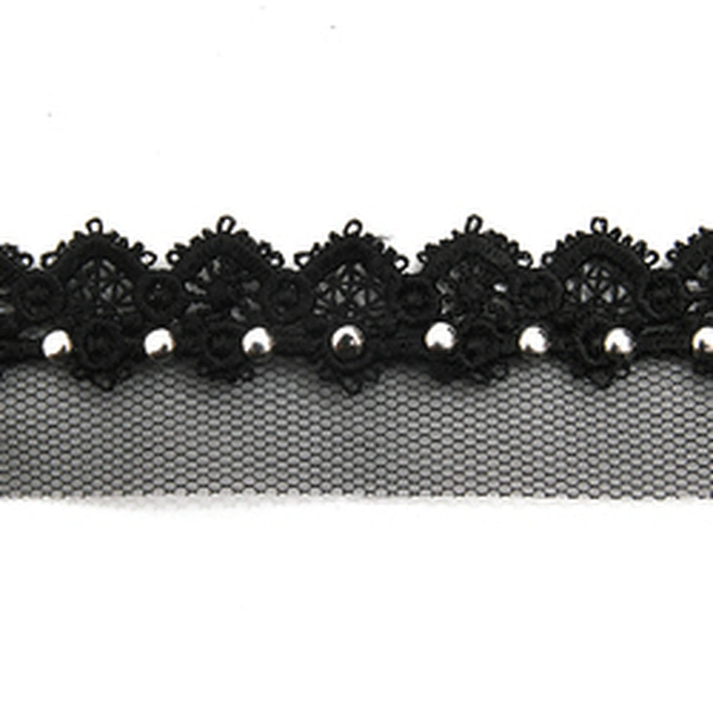 Wholesale 3cm Size Studs trim ribbon diy handmade costume dress sewing bead lace trim Design Rivets Trims