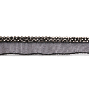 Wholesale Chain lace trim beaded 1.1 cm Sew-On lace trim Polyester net mesh Lace trimmings for clothes  Accessories