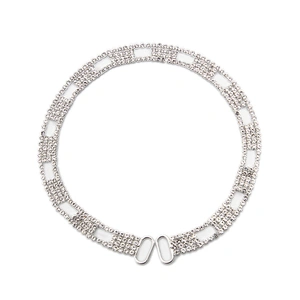 Wholesale Women Evening Party Dress Camisole  Plated tassel fringe alloy Rhinestone Chain Trim Bra Crystal Shoulder Strap