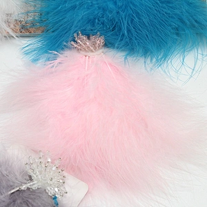 Christmas Cherry feather Decorative Sew on Rhinestone Beaded Patches Wholesale patches for clothing