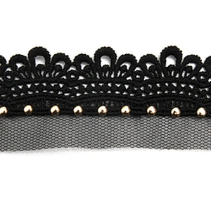 Wholesale 4cm Size Studs trim ribbon diy handmade costume dress sewing bead lace trim Design Rivets Trims