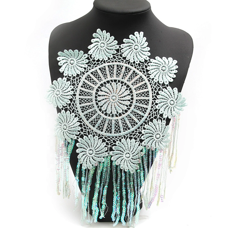 Factory supplies water - soluble bead embroidery clothing accessories lace embroidery fabric sequins decoration