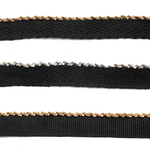 Wholesale Chain lace trim sequins 1.2 cm Sew-On lace trim Polyester Lace trimmings for clothes  Accessories  Cotton