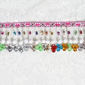 New Design Plastic Bead Fringe Trim For Decoration Curtains