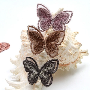 Christmas Cherry Flower Decorative Sew on Rhinestone Beaded Patches Wholesale patches for clothing