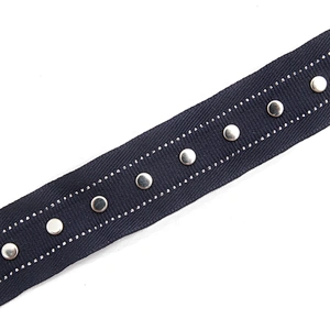 Rivet beaded ribbon trim lace fabric  diy handmade costume dress sewing Studs beads lace trim