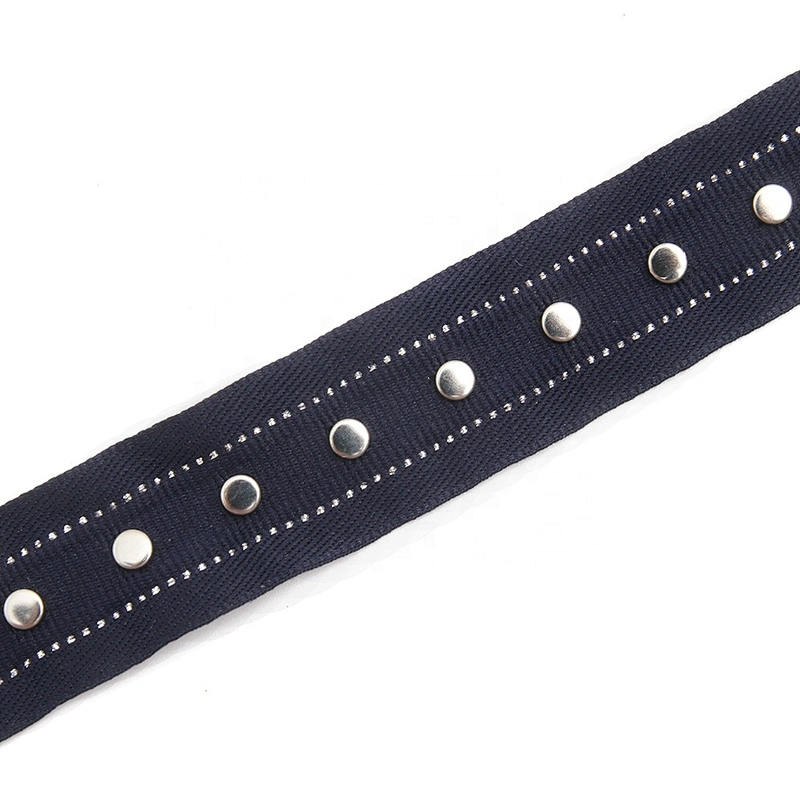 Rivet beaded ribbon trim lace fabric  diy handmade costume dress sewing Studs beads lace trim