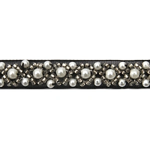 kavatar  wholesale new Handmade Bead lace Embroidered Tulle Trim wedding with Accessories Beads Crystals & Rhinestones