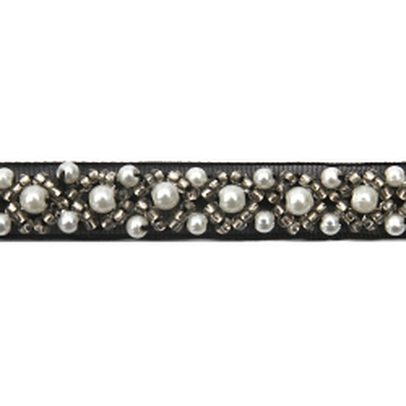 kavatar  wholesale new Handmade Bead lace Embroidered Tulle Trim wedding with Accessories Beads Crystals & Rhinestones