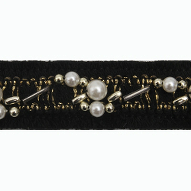 kavatar  wholesale new Handmade Bead lace Embroidered Tulle Trim wedding with Accessories Beads Crystals & Rhinestones