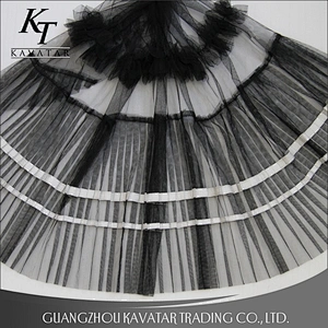Fashion Beautiful Black Mesh Fabric Cloth Material Lace Dress African lace fabric