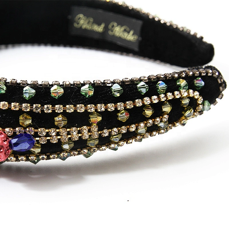 CUSTOMIZED HEADBAND direct sale of colorful beads for brides, hand-stitched acrylic beads, with the latest bling Polka dot